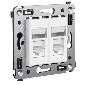 Купить Розетка DKC 4400314 Avanti RJ-12 телефонная двухместный Белое облако по низкой цене