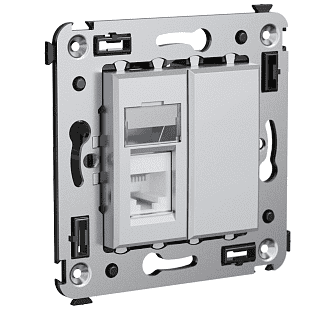 Купить Розетка DKC 4404313 Avanti RJ-12 телефонная одноместный Закаленная сталь по низкой цене