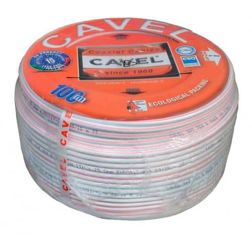 Купить Кабель Cavel коаксиальный SAT 703 B 75 Ом Cu/Al/CuSn 75% белый бухта 100 м по низкой цене