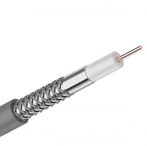 Купить Кабель Cavel коаксиальный SAT 703 ZH 75 Ом Cu/Al/CuSn 75% серый бухта 100 м по низкой цене