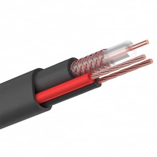 Купить Кабель PROconnect для видеонаблюдения КВК-П-2+2x0,50 Cu/CCA (96) черный бухта 200 м по низкой цене