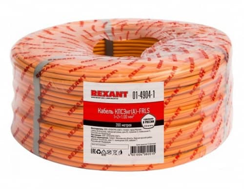 Купить Кабель Rexant огнестойкий КПСЭнг(А)-FRLS 1x2x1,0 бухта 200 м по низкой цене