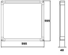 Купить Светильник Центрстройсвет Hightech Opal 50W/4000К/IP40 белый универсальный 595x595 мм по низкой цене