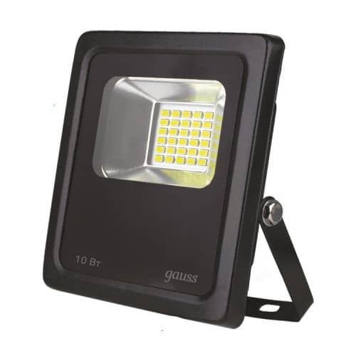 Купить Прожектор Gauss 613100310 10W IP65 6500К черный светодиодный по низкой цене