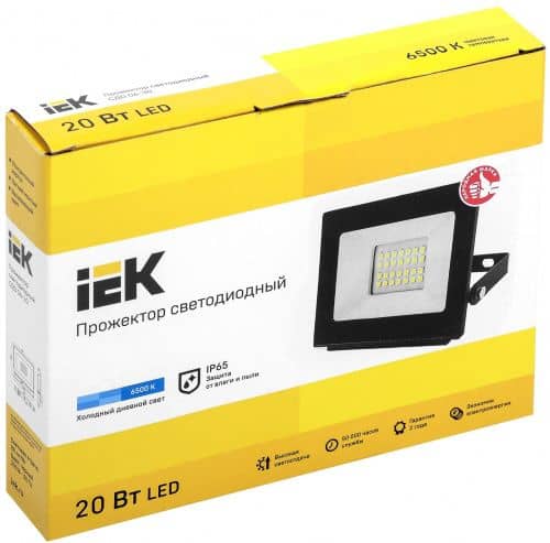 Купить Прожектор IEK СДО 06-20 20 Вт 6500К светодиодный по низкой цене