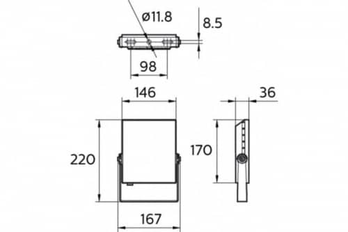Купить Прожектор Philips 911401859398 BVP133 LED24/WW 30W 220-240V WB светодиодный по низкой цене