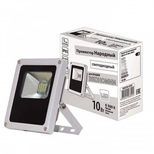 Купить Прожектор TDM СДО10-2-Н 10W 6500K IP65 серый светодиодный по низкой цене