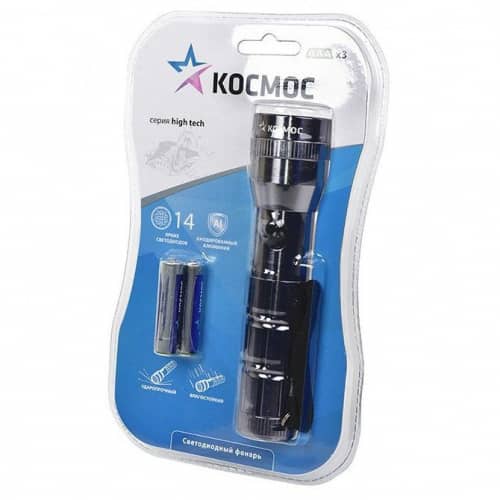 Купить Фонарь Космос M3714-G-LED 14LED 3xR3 алюминиевый светодиодный по низкой цене