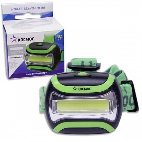 Купить Фонарь Космос H3W-cobled 3xLR6 налобный по низкой цене