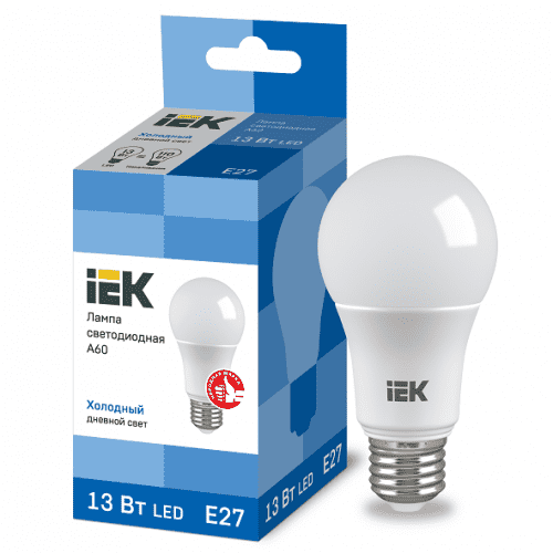 Купить Лампа IEK Eco A60 13W Е27 6500К светодиодная по низкой цене