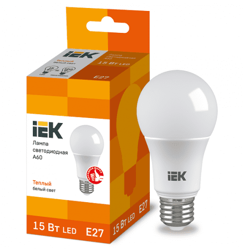 Купить Лампа IEK Eco A60 15W Е27 3000К светодиодная по низкой цене