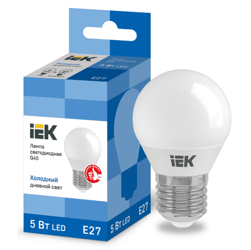 Купить Лампа IEK Eco G45 5W Е27 6500К светодиодная по низкой цене