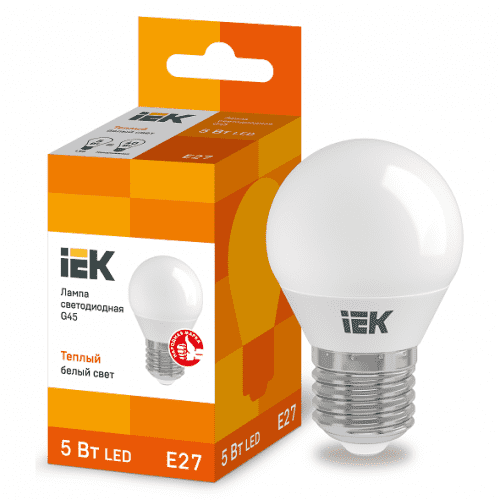 Купить Лампа IEK Eco G45 W Е27 3000К светодиодная по низкой цене