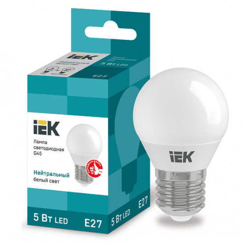 Купить Лампа IEK Eco G45W Е27 4000К светодиодная по низкой цене