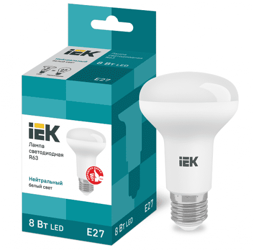 Купить Лампа IEK Eco R63 8W E27 4000К светодиодная по низкой цене