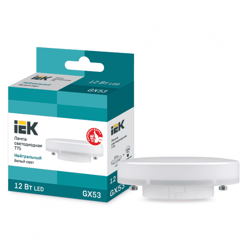 Купить Лампа IEK Eco T75 12W GX53 4000К светодиодная по низкой цене