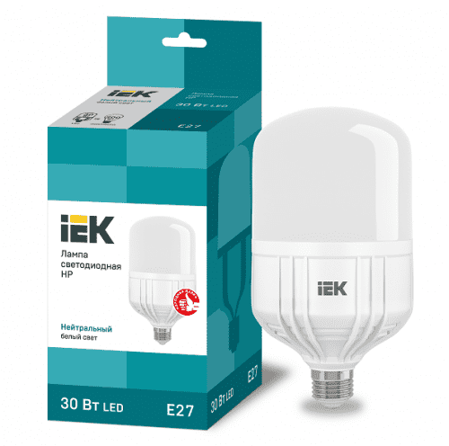 Купить Лампа IEK HP 30W Е27 4000К светодиодная по низкой цене