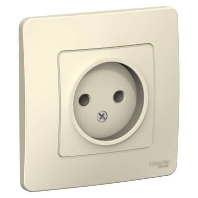 Купить Розетка Schneider Electric Blanca BLNRS000012 одноместная без заземления молочная по низкой цене