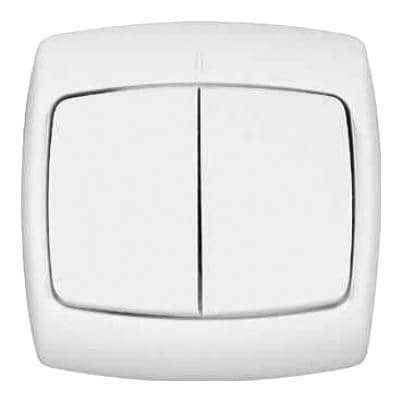 Купить Выключатель Schneider Electric Рондо VA56-225B-BI IP44 двухклавишный белый по низкой цене