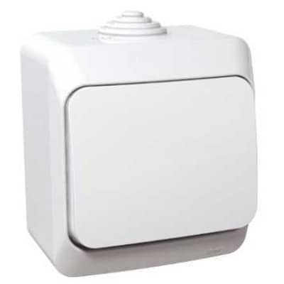 Купить Переключатель Schneider Electric Этюд BA10-046B IP44 одноклавишный белый по низкой цене