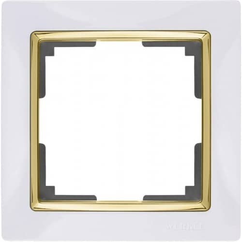 Купить Рамка Werkel Snabb WL03-Frame-01-white-GD белая/золото одноместная по низкой цене