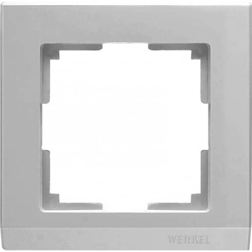 Купить Рамка Werkel Stark WL04-Frame-01 серебряная одноместная по низкой цене
