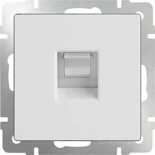 Купить Розетка Werkel WL01-RJ-11 телефонная белый по низкой цене