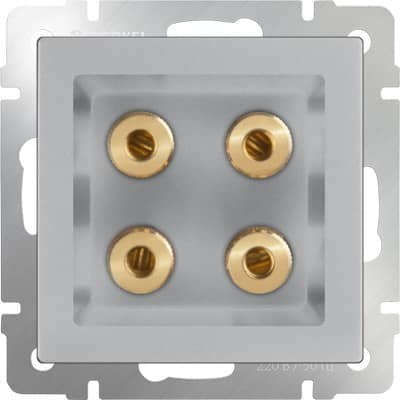 Купить Розетка Werkel WL06-AUDIOx4 акустическая cеребряный по низкой цене