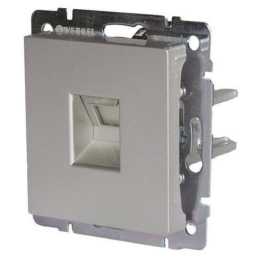 Купить Розетка Werkel Ethernet WL06-RJ-45 компьютерная серебряный по низкой цене