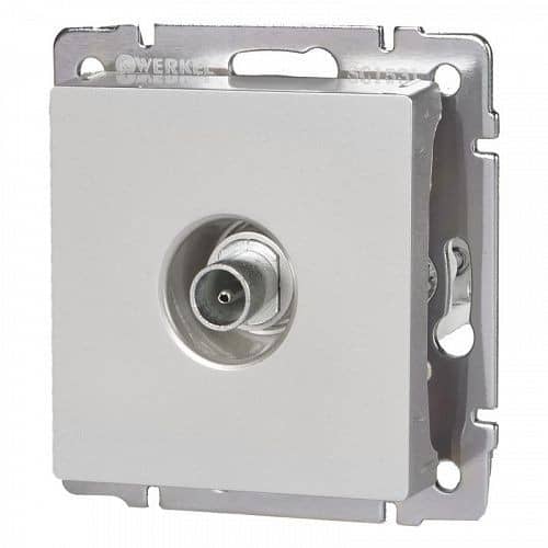 Купить Розетка Werkel WL06-TV-ivory телевизионная одноместный оконечной cеребряный по низкой цене