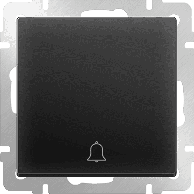 Купить Кнопка Werkel WL08-04-01 звонка черная матовая по низкой цене