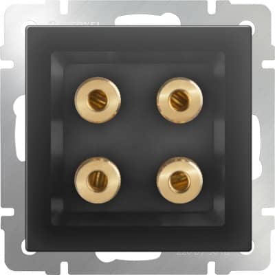 Купить Розетка Werkel WL08-AUDIOx4 акустическая черный матовый по низкой цене