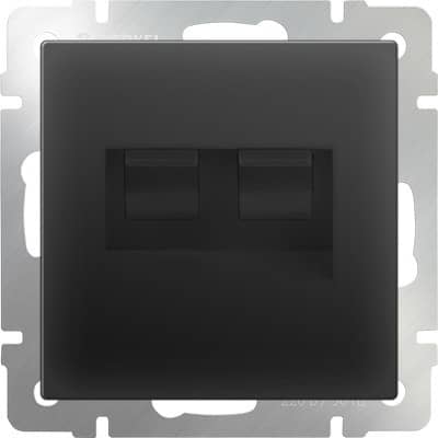 Купить Розетка Werkel WL08-RJ11+RJ45 телефонно-компьютерная черный матовый по низкой цене