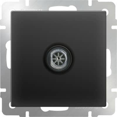 Купить Розетка Werkel WL08-TV-2W телевизионная одноместный проходной черный матовый по низкой цене