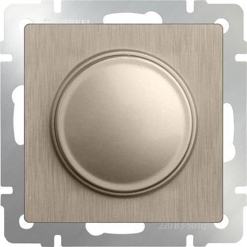 Купить Диммер Werkel WL10-DM600 поворотный шампань рифленый по низкой цене