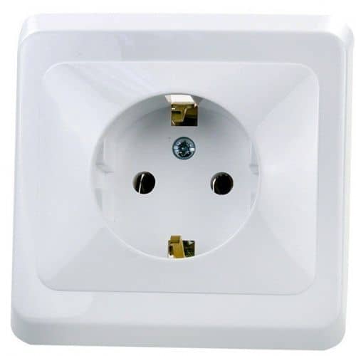 Купить Розетка Schneider Electric Этюд PC16-003B одноместная белая по низкой цене