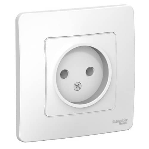 Купить Розетка Schneider Electric Blanca BLNRS000011 без заземления одноместная белая по низкой цене