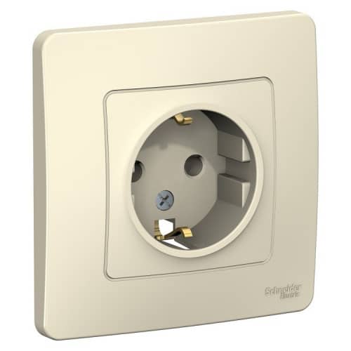 Купить Розетка Schneider Electric Blanca BLNRS001012 одноместная с заземлением молочная по низкой цене