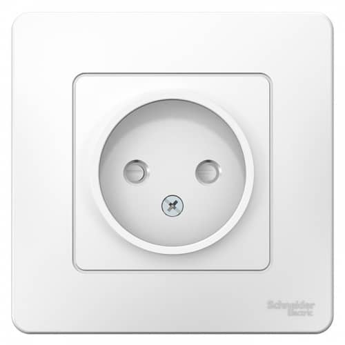 Купить Розетка Schneider Electric Blanca BLNRS000111 одноместная с защитными шторками белая по низкой цене