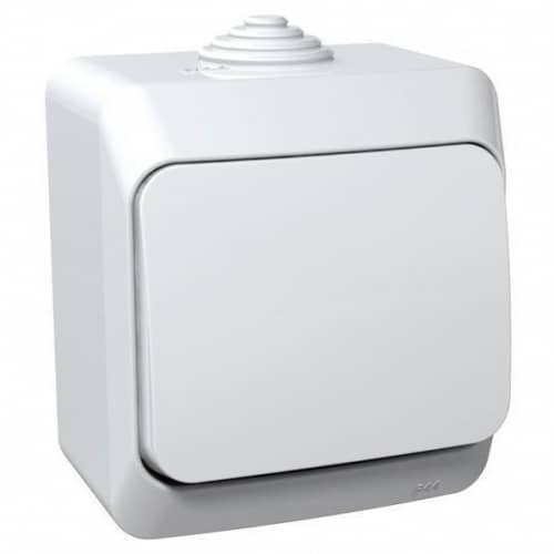 Купить Выключатель Schneider Electric Этюд BA10-041B IP44 одноклавишный белый по низкой цене