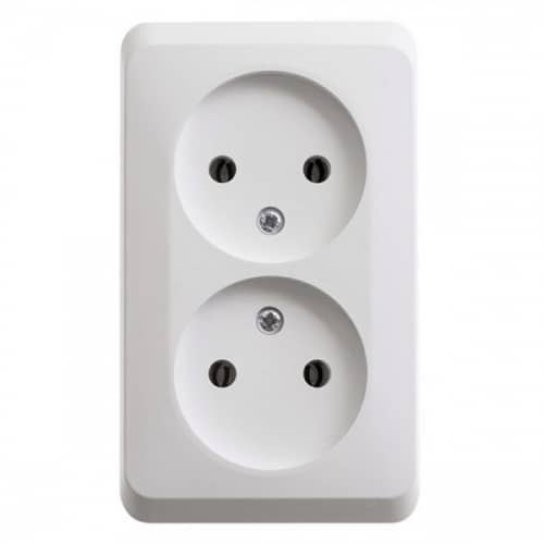 Купить Розетка Schneider Electric Этюд PA16-005B двухместная белая по низкой цене