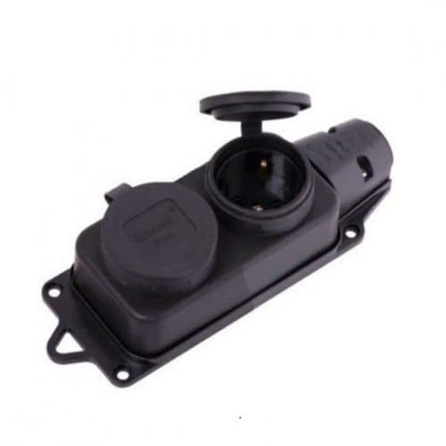 Купить Колодка Lezard 106-0400-0110/110 2 розетки с заглушками по низкой цене