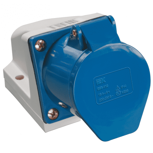 Купить Розетка IEK ССИ-133 PSR11-063-3 63А 220В 2P+PE для открытой проводки по низкой цене