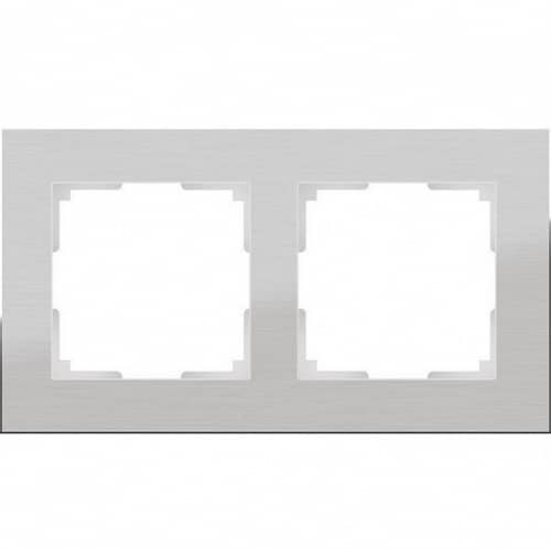 Купить Рамка Werkel Aluminium WL11-Frame-02 алюминий двухместная по низкой цене