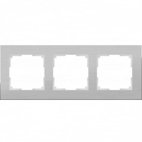 Купить Рамка Werkel Aluminium WL11-Frame-03 алюминий трехместная по низкой цене