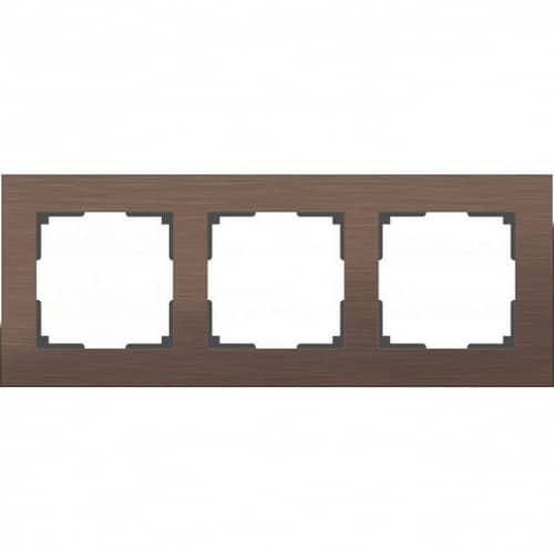Купить Рамка Werkel Aluminium WL11-Frame-03 коричневый алюминий трехместная по низкой цене