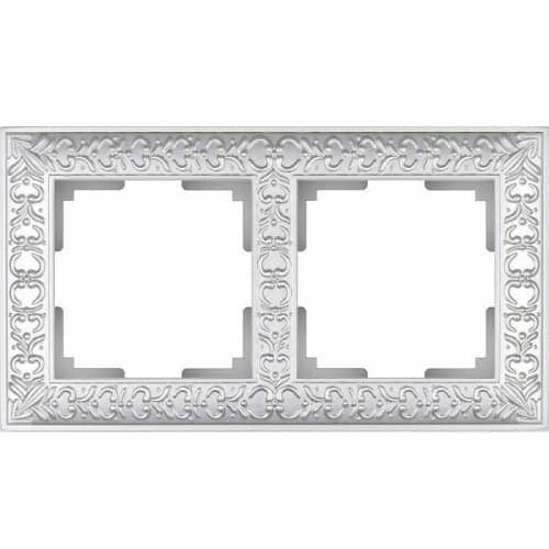 Купить Рамка Werkel Antik WL07-Frame-02 жемчужная двухместная по низкой цене