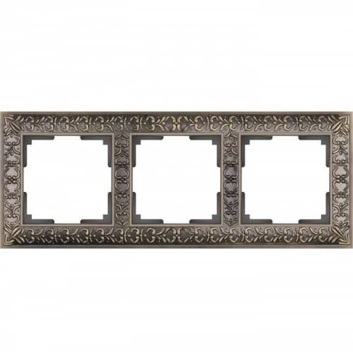 Купить Рамка Werkel Antik WL07-Frame-03 бронза трехместная по низкой цене