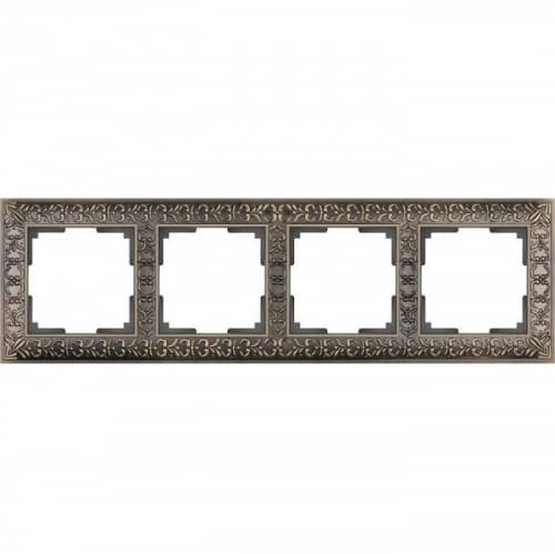 Купить Рамка Werkel Antik WL07-Frame-04 бронза четырехместная по низкой цене