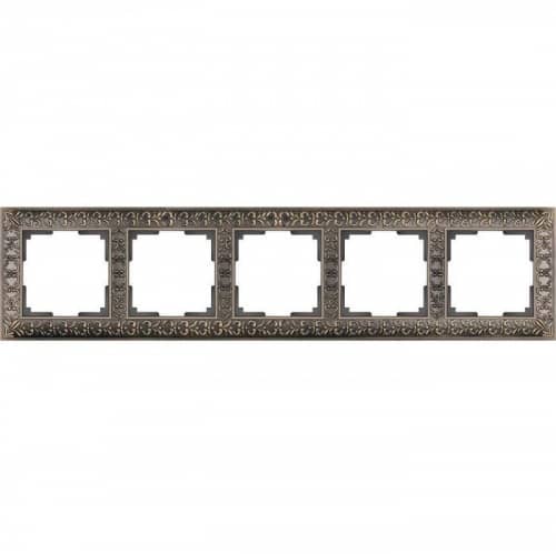 Купить Рамка Werkel Antik WL07-Frame-05 бронза пятиместная по низкой цене